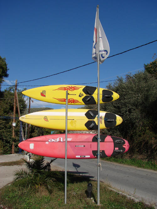 Wow, a windsurfing shop near Mt. Pelion?