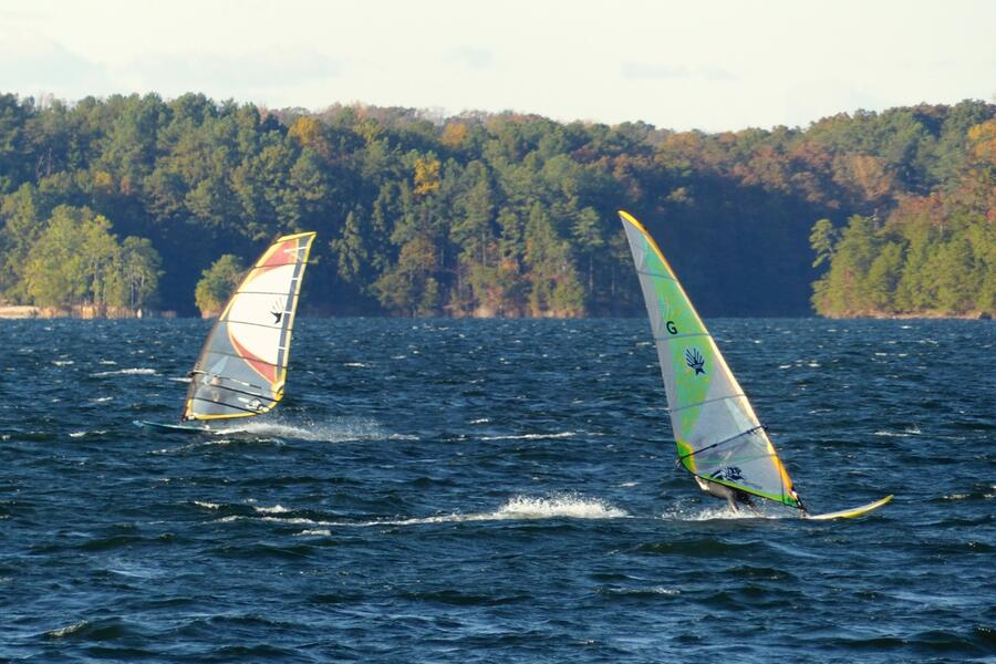 26 Nov 7, Gene and Scott windsuring on N wind