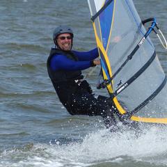 33 Philip windsurfing with new board &amp; sail