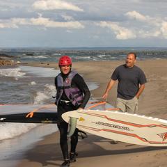 4 Matt &amp; Gary, windsurfing Lake Erie at Beach 10