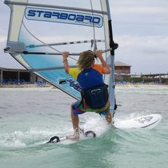 8 Windsurfer on starboard gear rented from Windsurfing Place in background